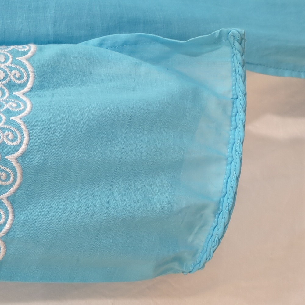 Mud Pie Blue and White Tunic Top Small - Picture 6 of 15